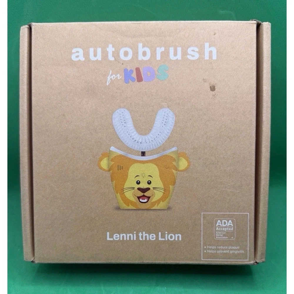 Autobrush for Kids Lenni the Lion U Shaped Electric Toothbrush